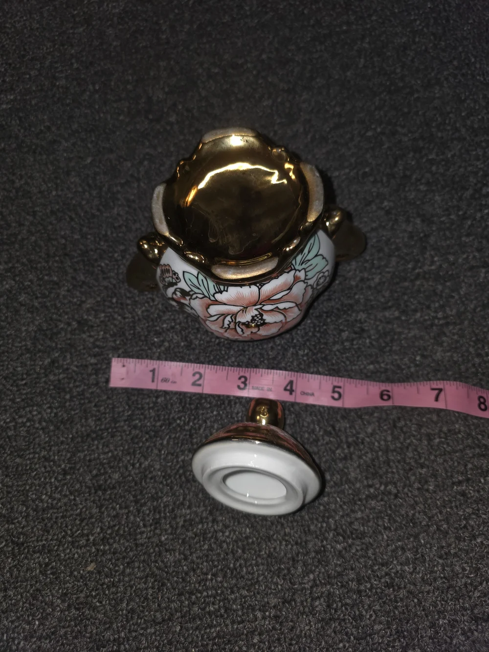 Elegant Pink Floral Porcelain Tea Set with Gold Accents